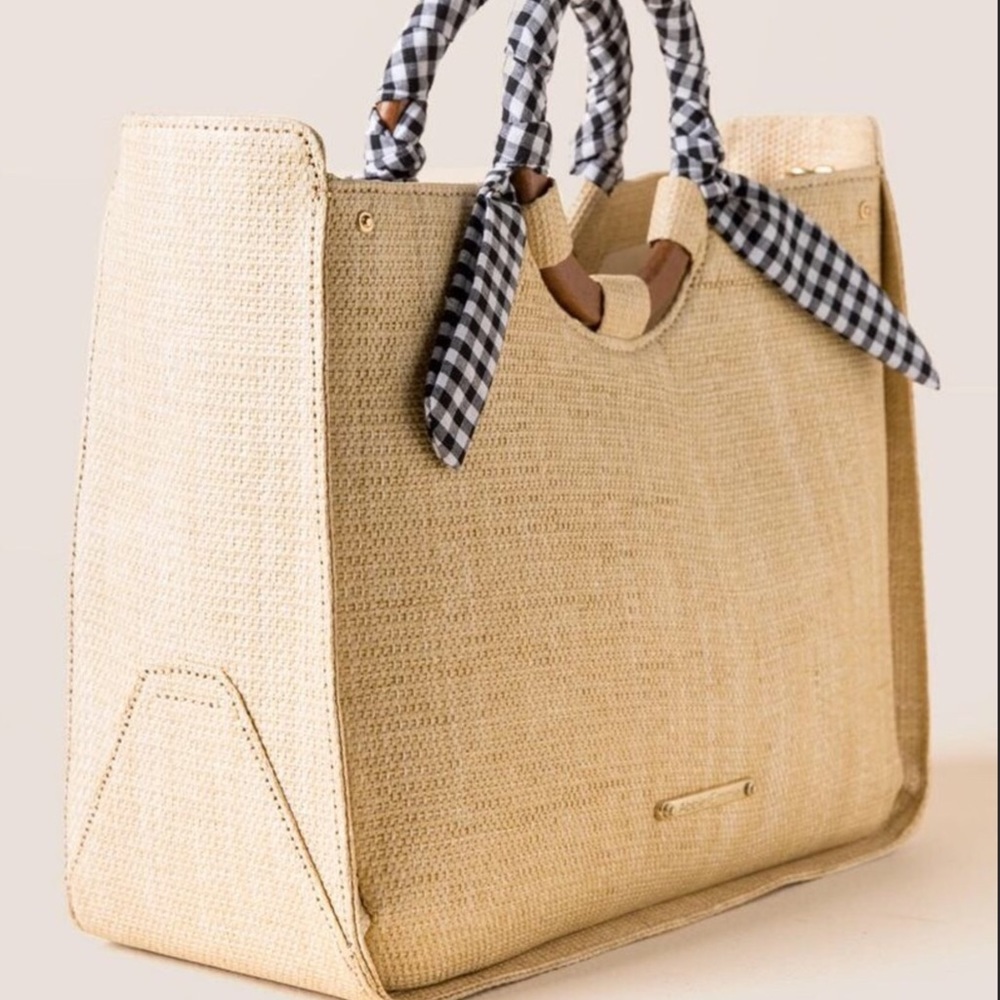 Abbie & Emmie Gingham Wrapped Handle Satchel - Picture 7 of 10